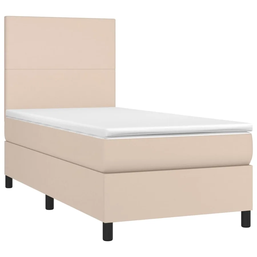 Sommier à lattes de lit avec matelas Cappuccino 90x200 cm - 3