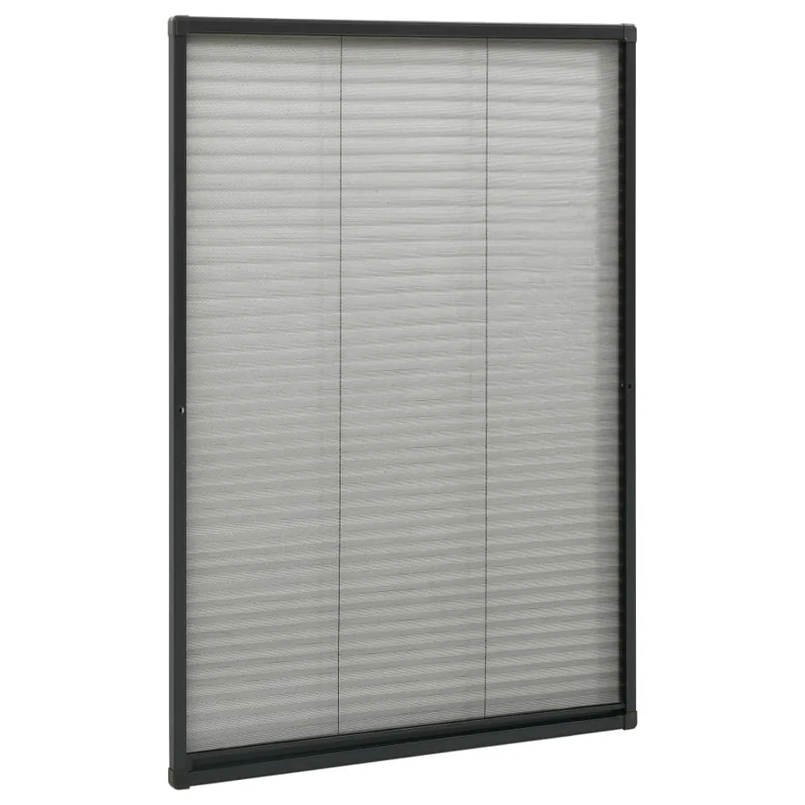 Moustiquaire plissée pour fenêtre Aluminium Anthracite 80x160cm - 3