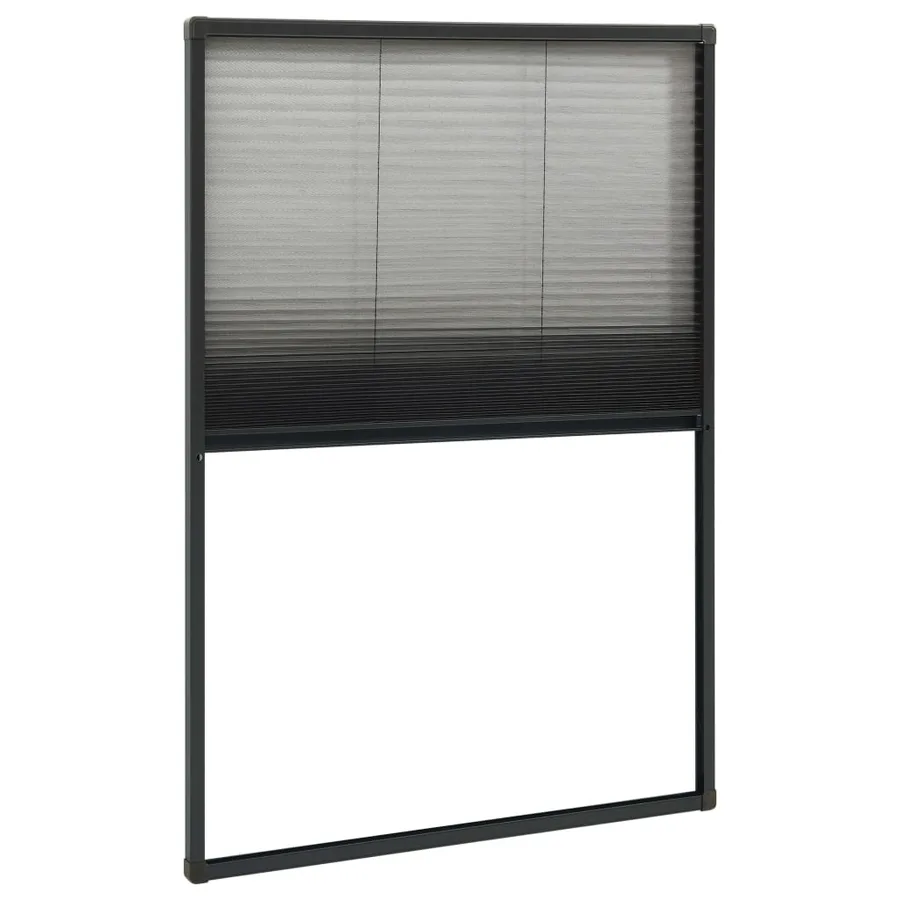 Moustiquaire plissée pour fenêtre Aluminium Anthracite 80x160cm - 4