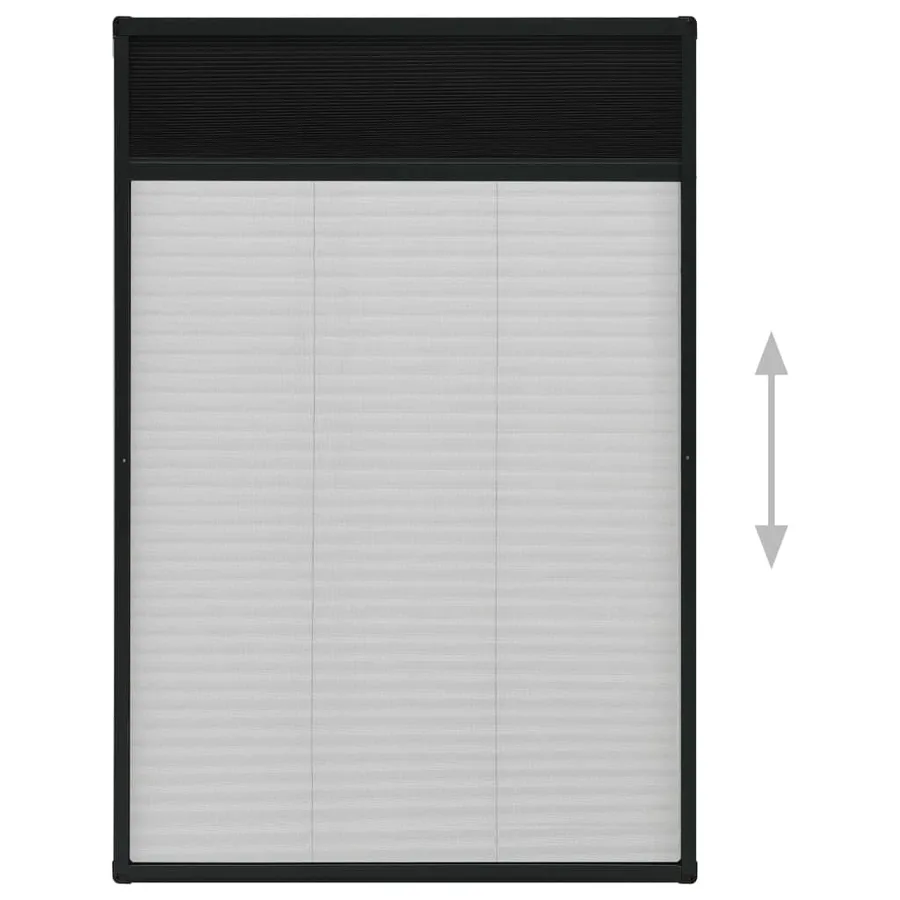 Moustiquaire plissée pour fenêtre Aluminium Anthracite 80x160cm - 5