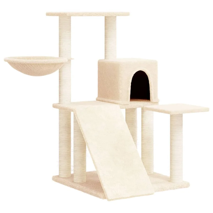 Arbre à chat avec griffoirs en sisal Crème 82 cm - 2