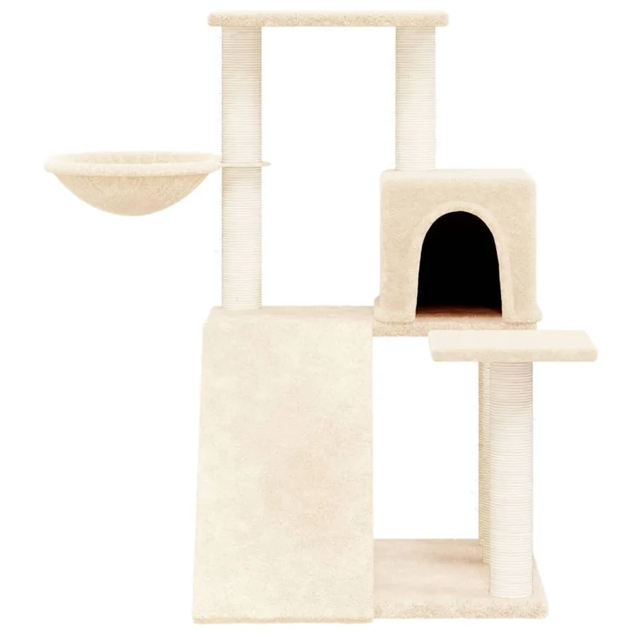 Arbre à chat avec griffoirs en sisal Crème 82 cm - 3