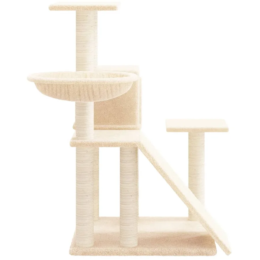 Arbre à chat avec griffoirs en sisal Crème 82 cm - 4