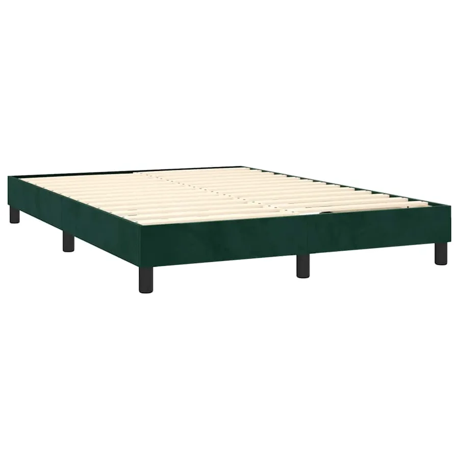 Sommier à lattes de lit avec matelas LED Vert foncé 140x200 cm - 5