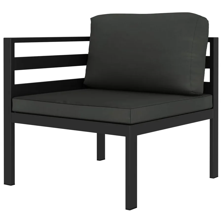 Salon de jardin 10 pcs avec coussins Aluminium Anthracite - 3