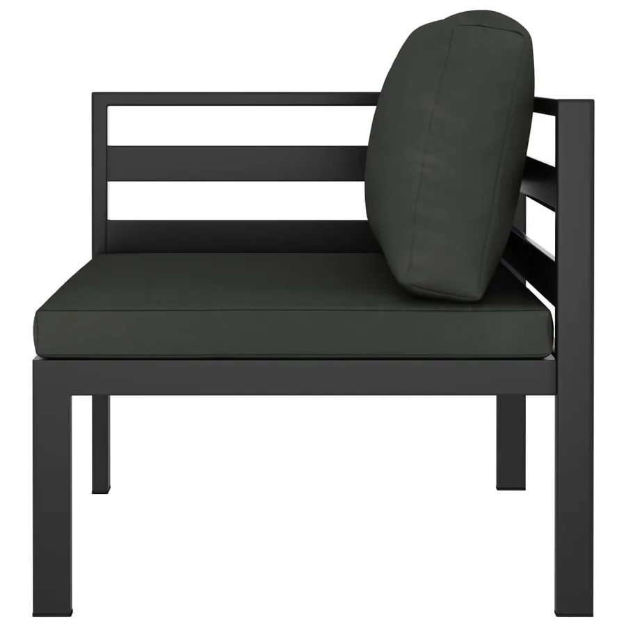 Salon de jardin 10 pcs avec coussins Aluminium Anthracite - 4
