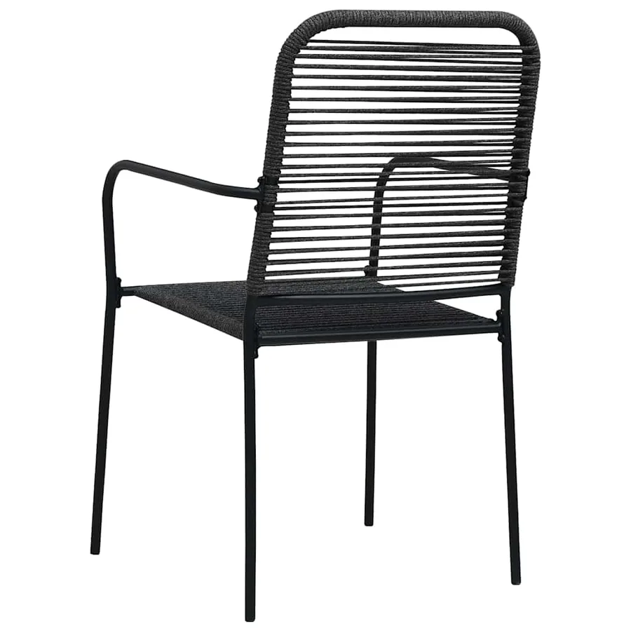 Ensemble à manger de jardin 5 pcs noir verre et acier - 11