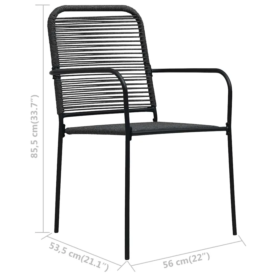 Ensemble à manger de jardin 5 pcs noir verre et acier - 14