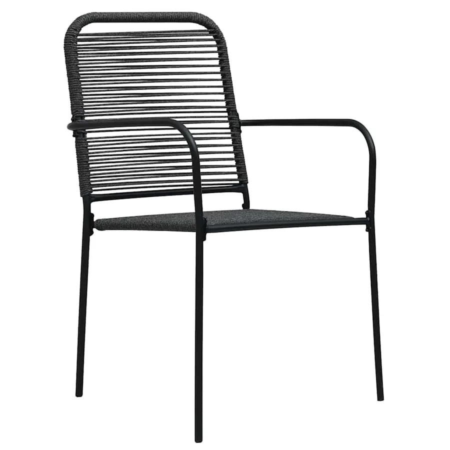 Ensemble à manger de jardin 5 pcs noir verre et acier - 8