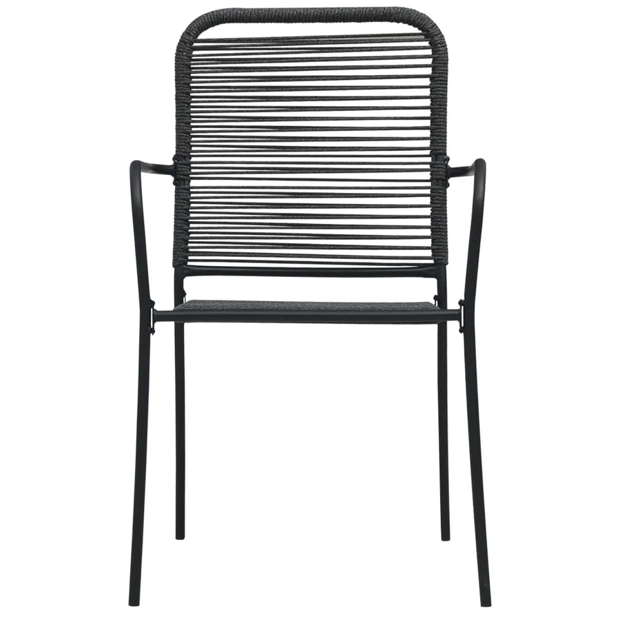 Ensemble à manger de jardin 5 pcs noir verre et acier - 9