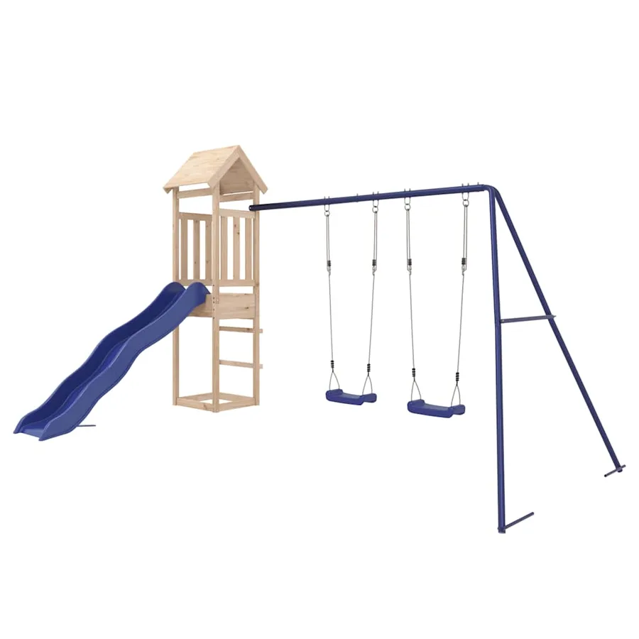 Aire de jeux d'extérieur bois de pin massif - 3