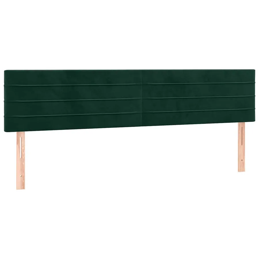 Tête de lit à LED Vert foncé 180x5x78/88 cm Velours - 4