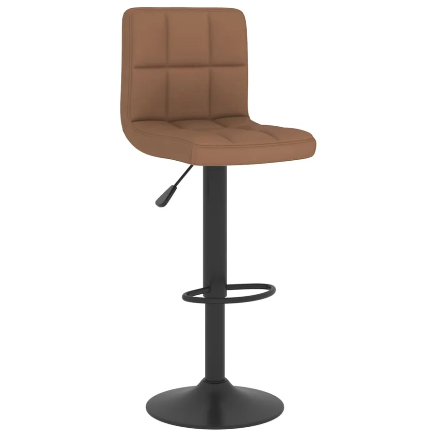 Tabourets de bar lot de 2 marron tissu - 3