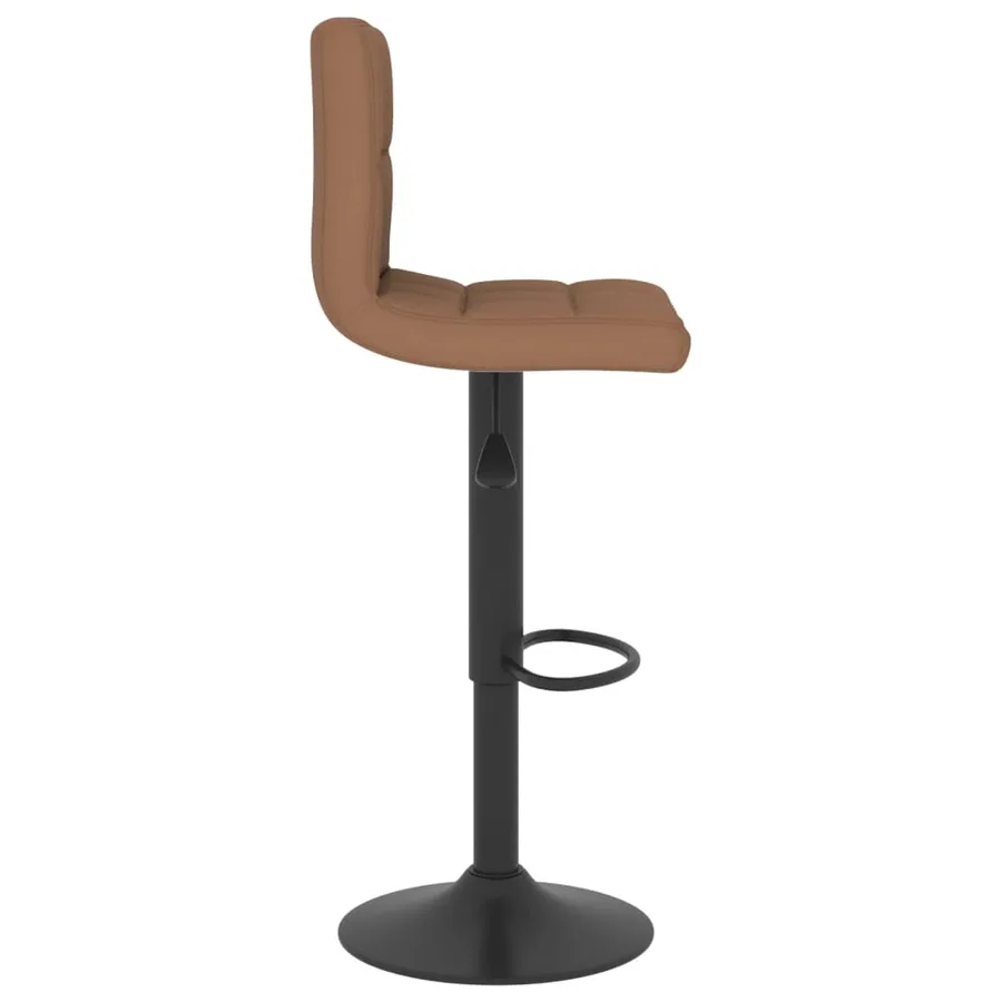 Tabourets de bar lot de 2 marron tissu - 5