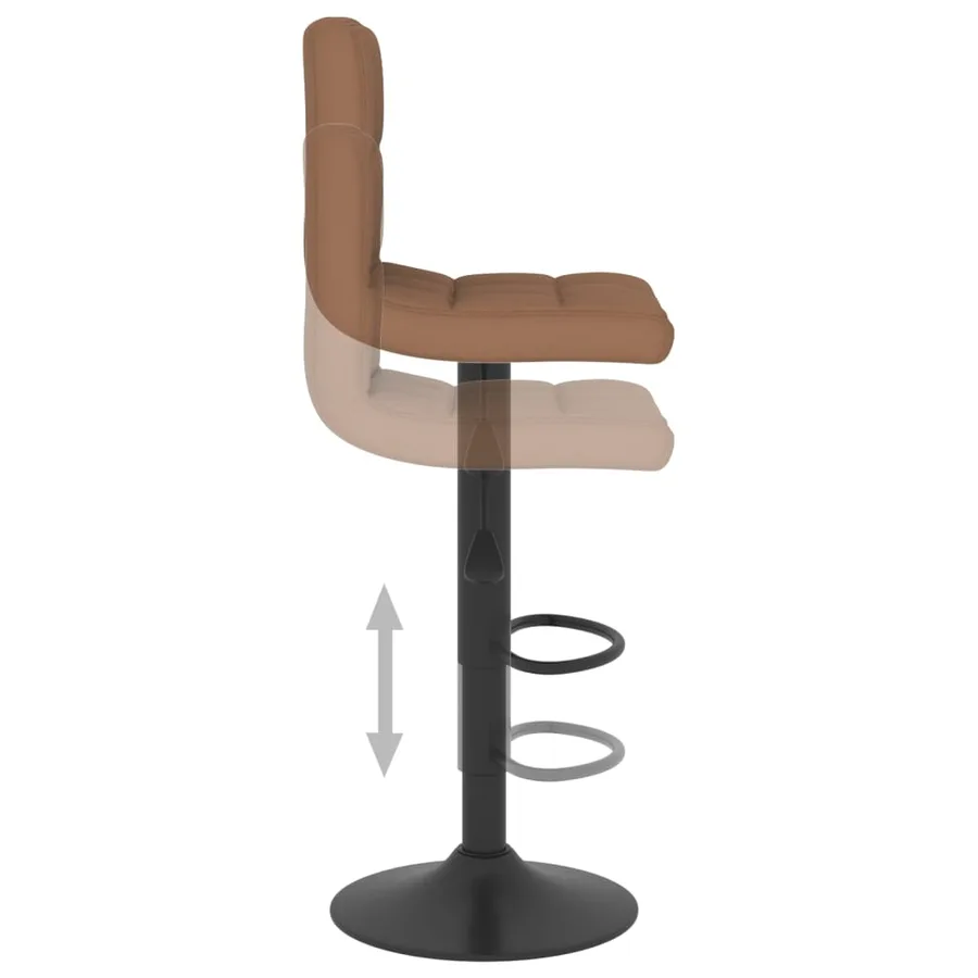 Tabourets de bar lot de 2 marron tissu - 7