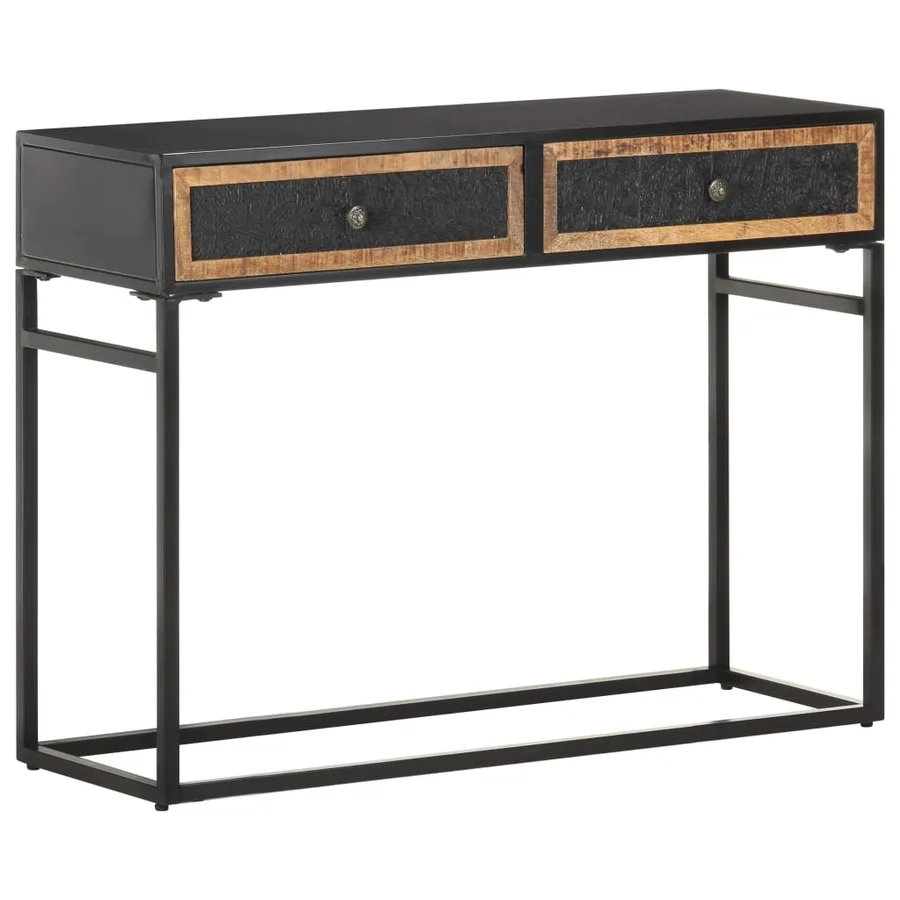 Table console 100x35x75 cm Bois de manguier massif - 8