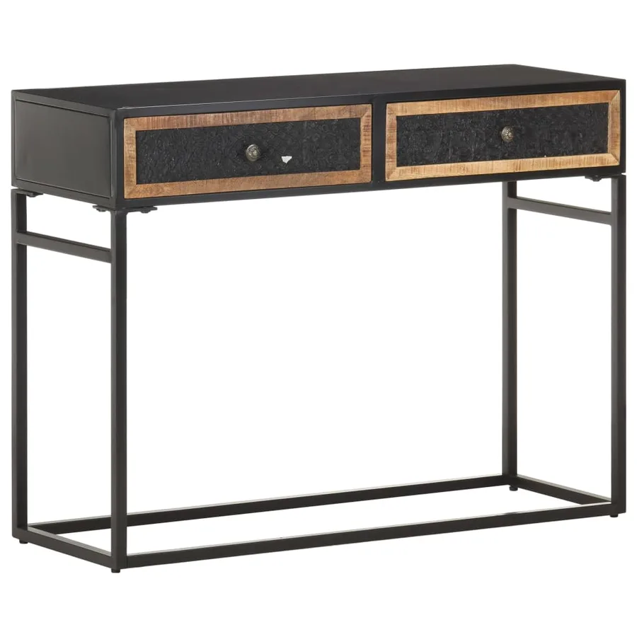 Table console 100x35x75 cm Bois de manguier massif - 9
