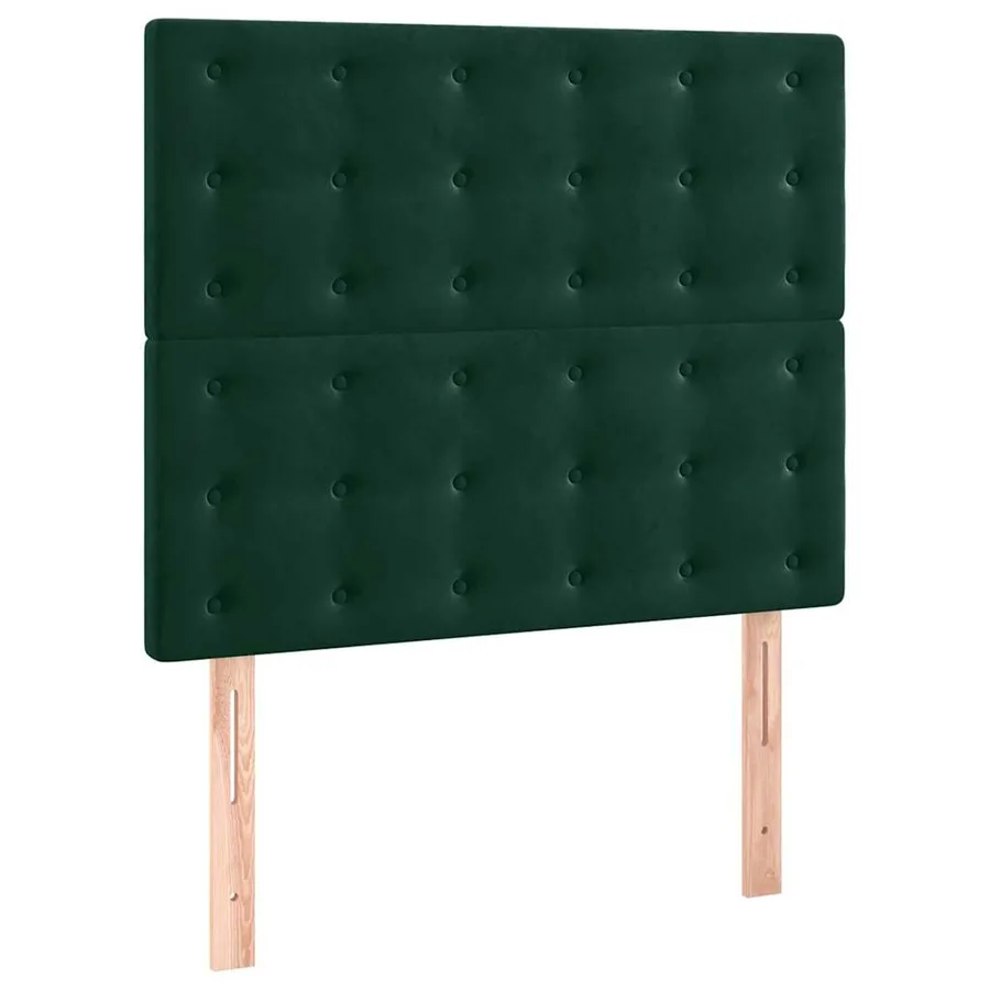 Tête de lit Vert foncé 90x5x118/128 cm Velours - 2