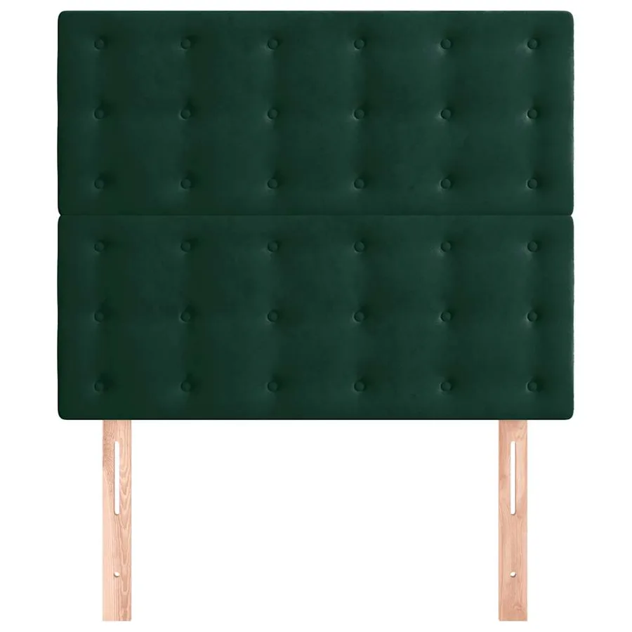 Tête de lit Vert foncé 90x5x118/128 cm Velours - 3