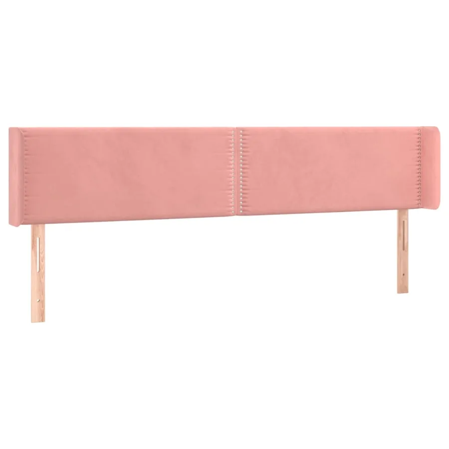Tête de lit à LED Rose 163x16x78/88 cm Velours - 3