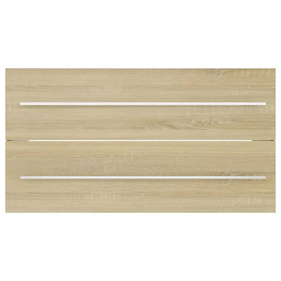 Ensemble de meubles de bain 2 pcs Chêne sonoma Aggloméré - 9