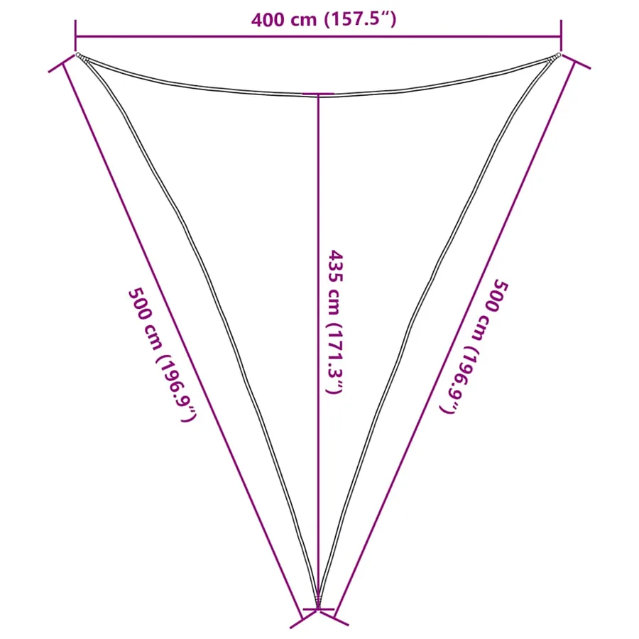 Voile d'ombrage 160 g/m² Rouge 4x5x5 m PEHD - 9