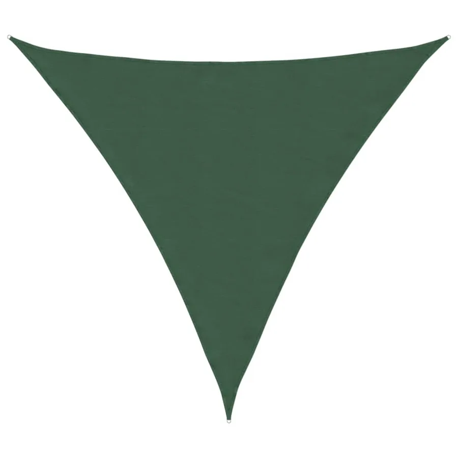 Voile parasol tissu oxford triangulaire 3x3x3 m vert foncé - 2