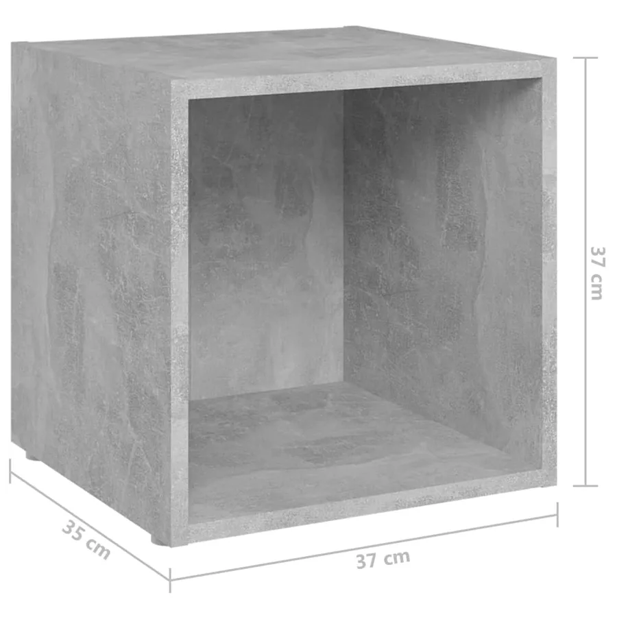 Ensemble de meubles TV 8 pcs Gris béton Bois d'ingénierie - 9