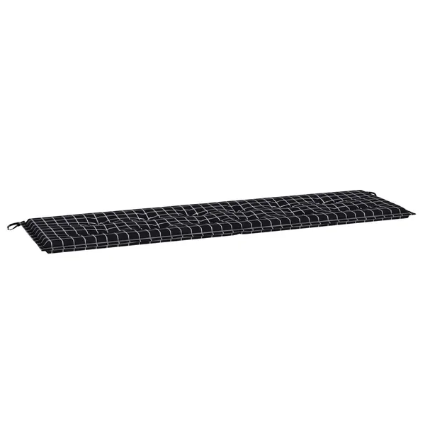Coussin de banc Tissu Oxford Carreaux Noirs 150 x 50 x 3 cm