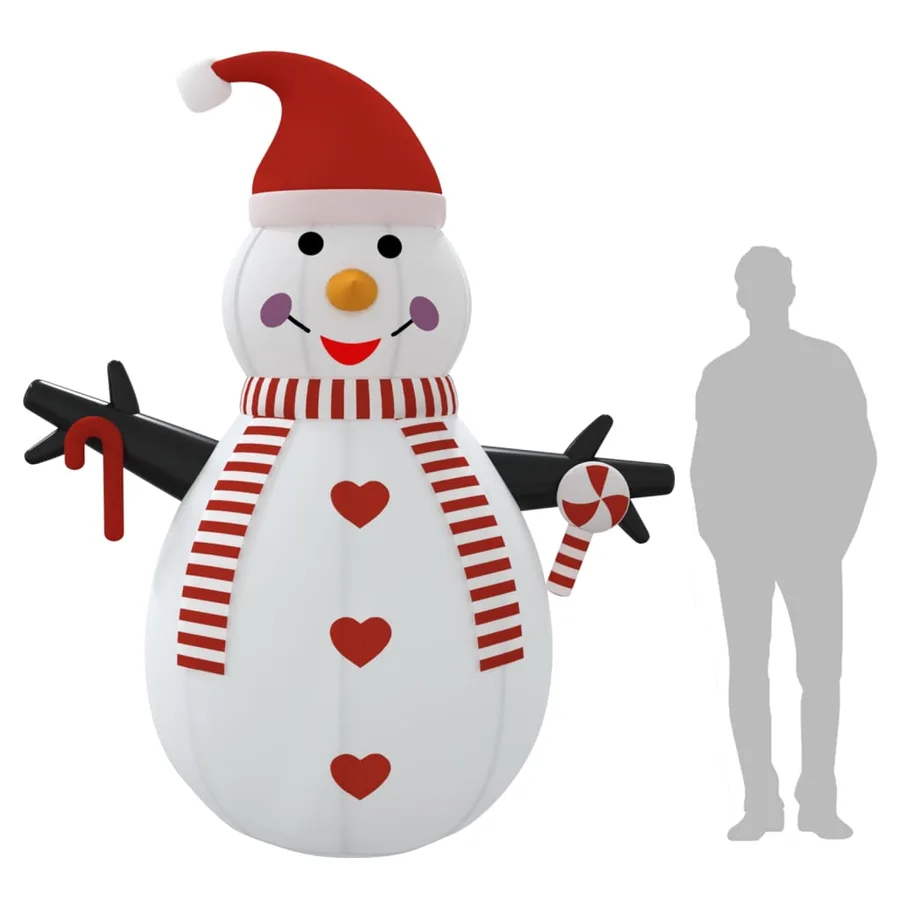 Bonhomme de neige gonflable avec LED 250 cm - 11