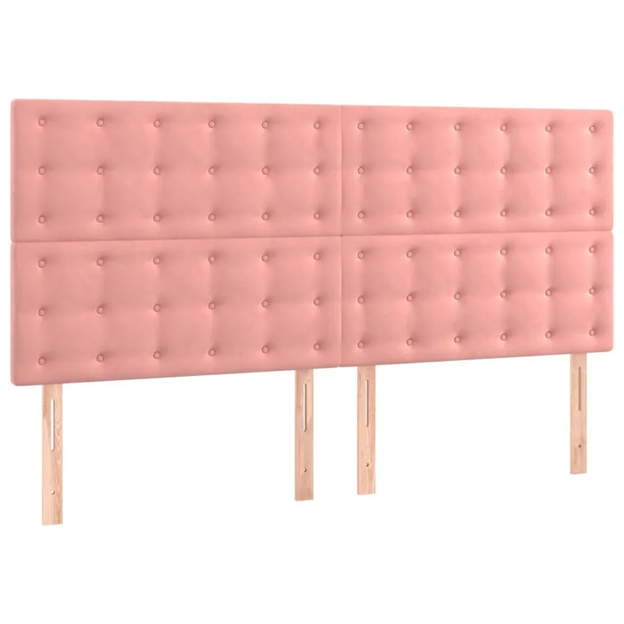 Sommier à lattes de lit avec matelas Rose 160x200 cm Velours - 5
