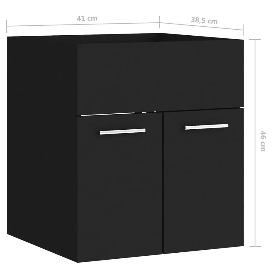 Ensemble de meubles de salle de bain Noir Aggloméré - 20