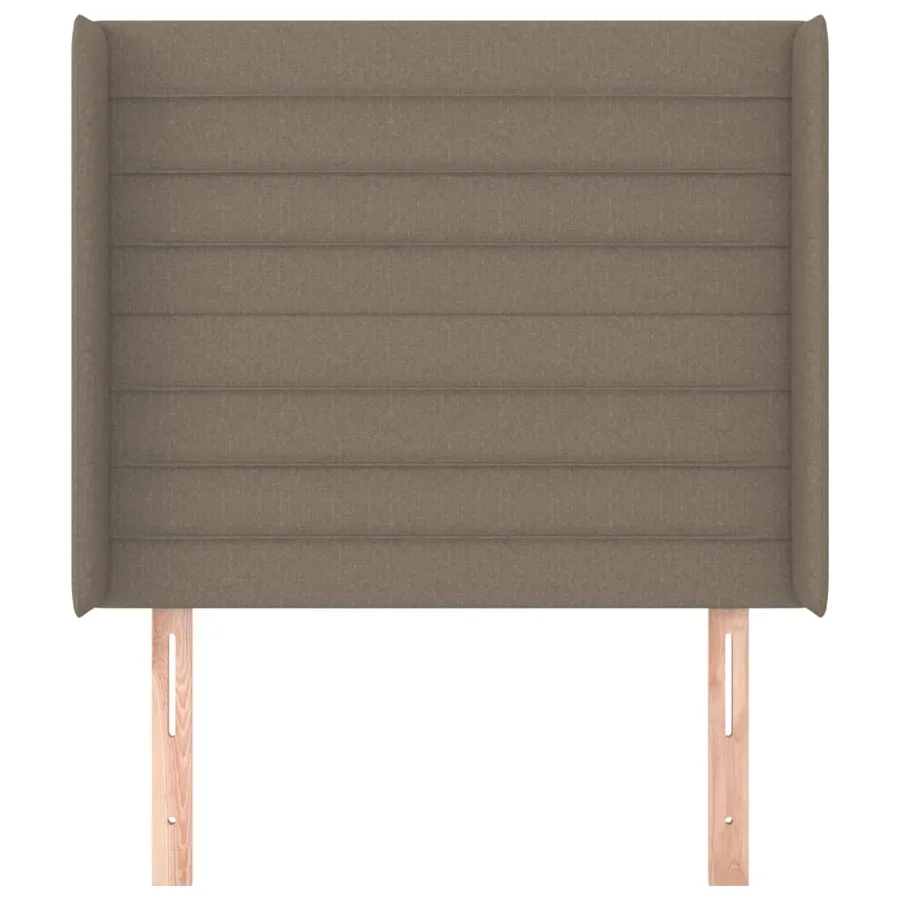 Tête de lit avec oreilles Taupe 103x16x118/128 cm Tissu - 3