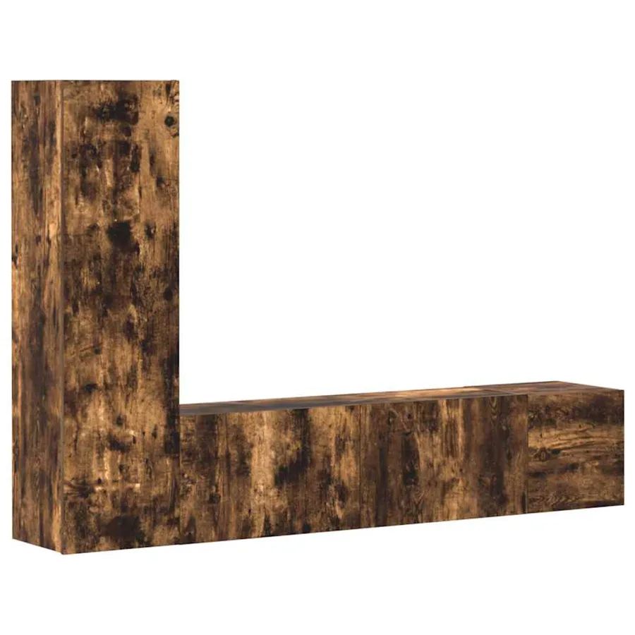 Ensemble de meubles TV 3 pcs Chêne fumé Bois d'ingénierie - 2