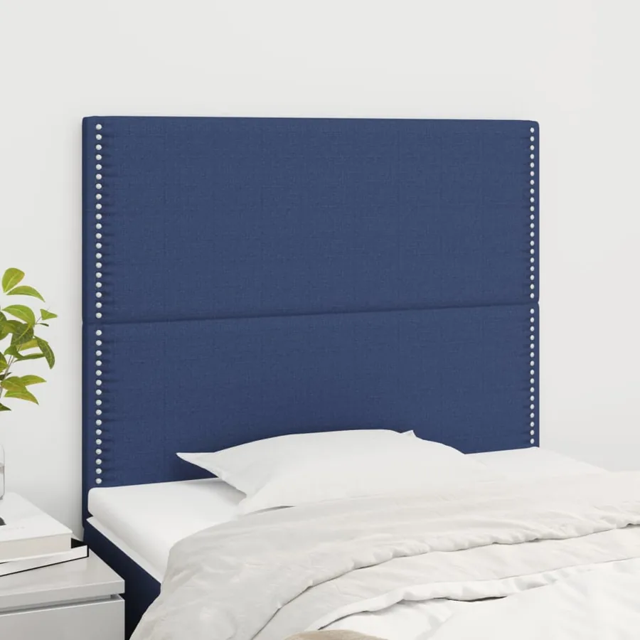 Tête de lit Bleu 90x5x118/128 cm Tissu