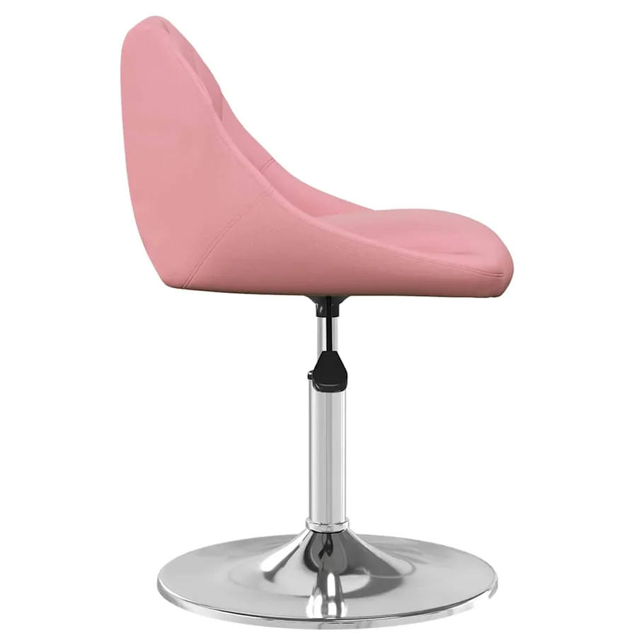 Chaises pivotantes à manger lot de 2 Rose Velours - 5