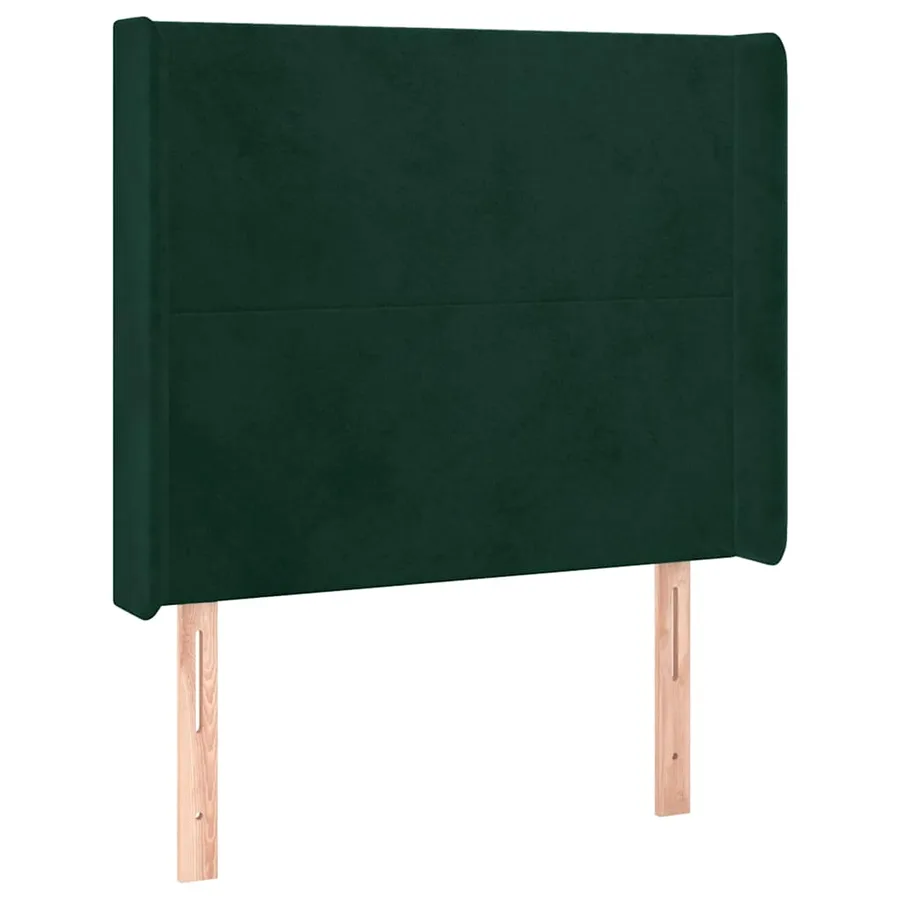 Sommier à lattes de lit matelas LED Vert foncé 80x200cm Velours - 7