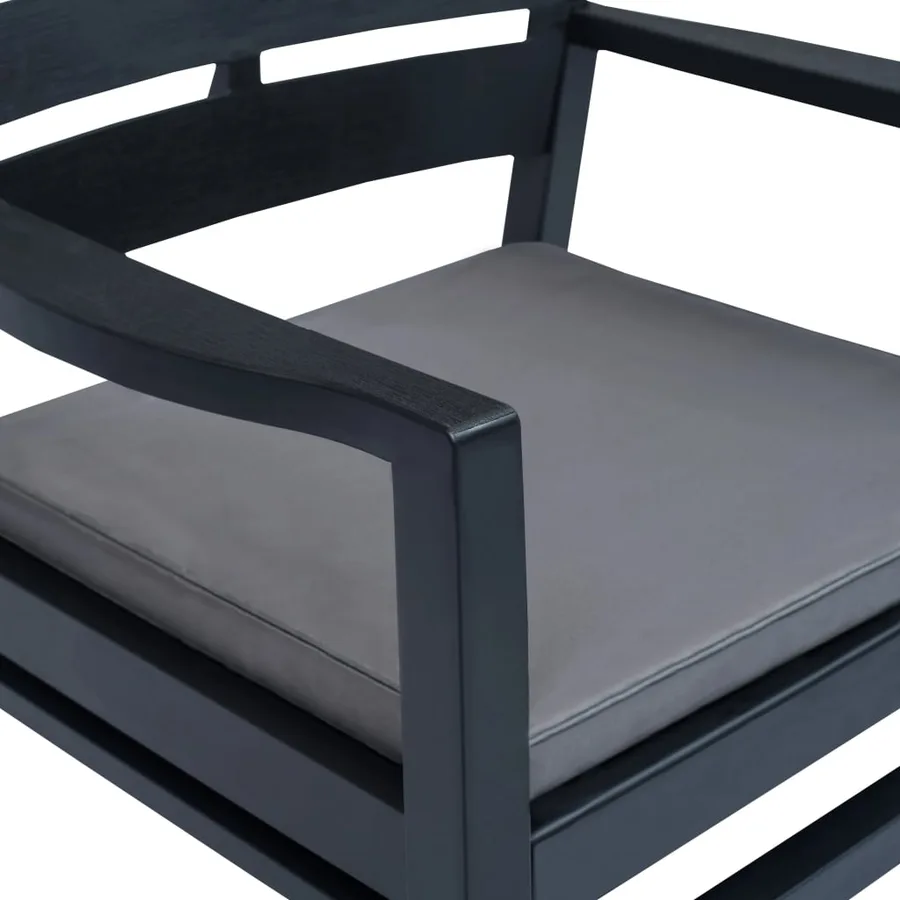 Salon de jardin 4 pcs plastique anthracite - 11