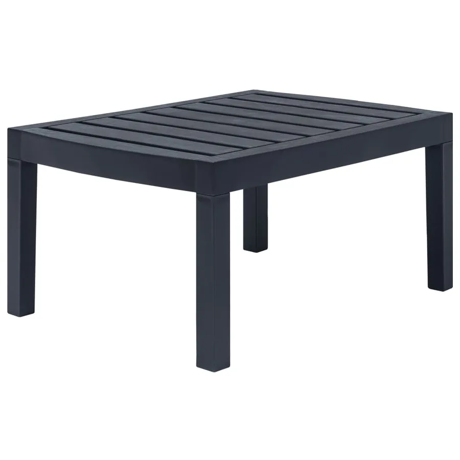 Salon de jardin 4 pcs plastique anthracite - 12
