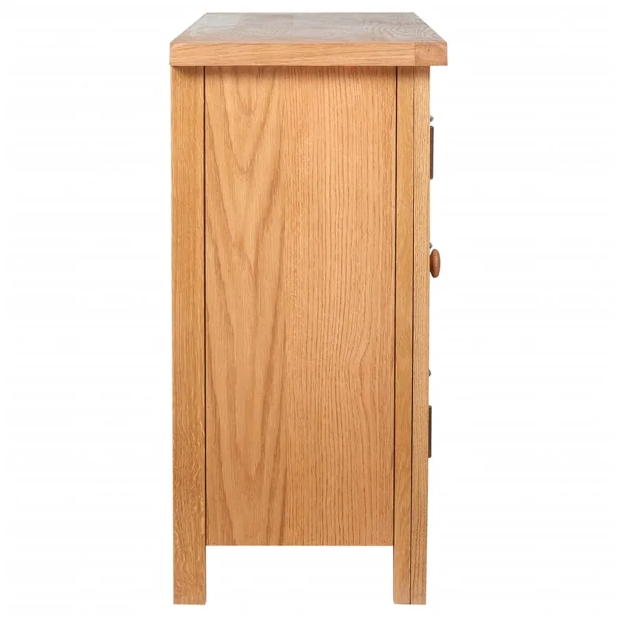 Buffet avec 3 tiroirs 110 x 33,5 x 70 cm Bois de chêne massif - 6