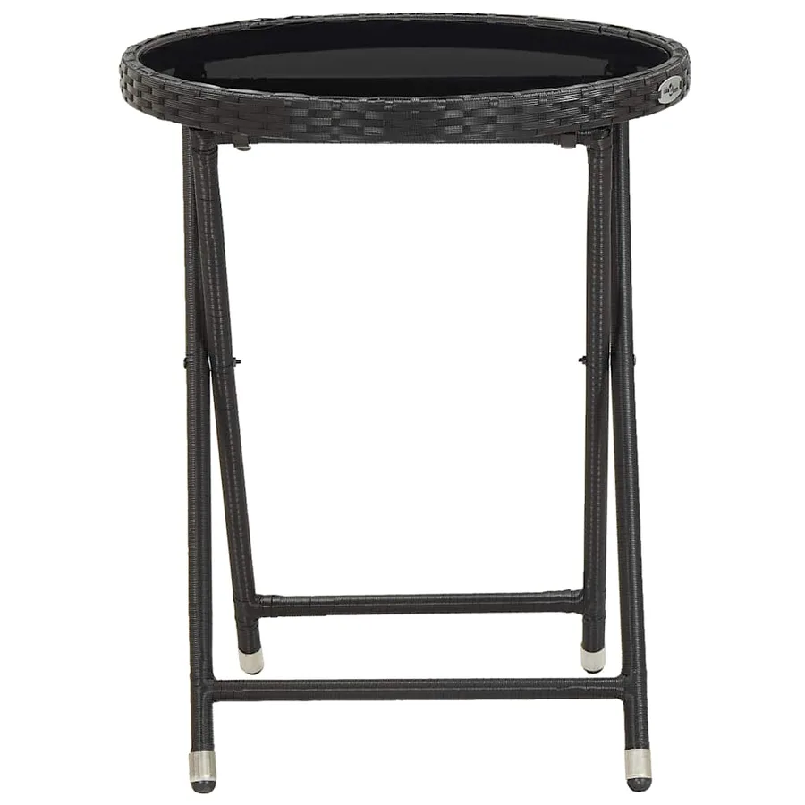 Ensemble de bistro de jardin 5 pcs poly rotin et verre trempé - 8