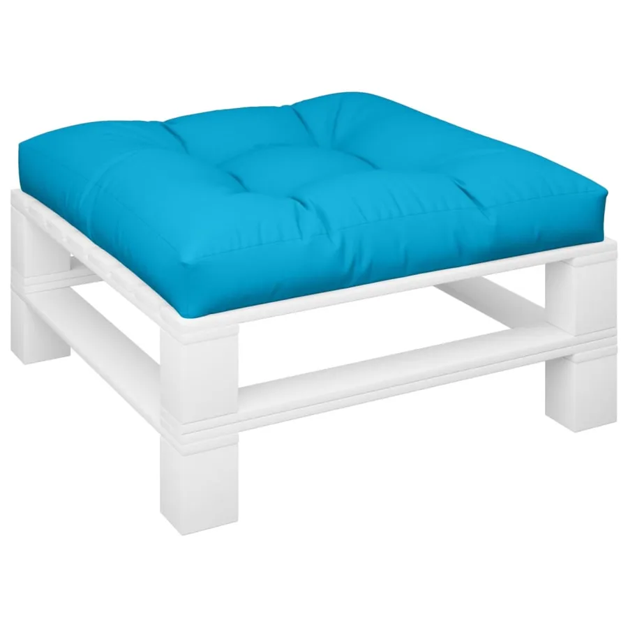 Coussin de palette bleu 80x80x12 cm tissu - 3