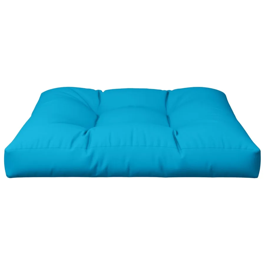 Coussin de palette bleu 80x80x12 cm tissu - 4