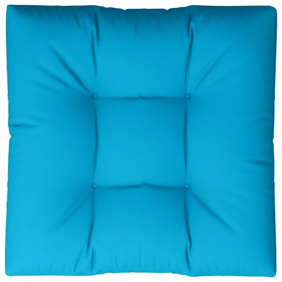 Coussin de palette bleu 80x80x12 cm tissu - 6