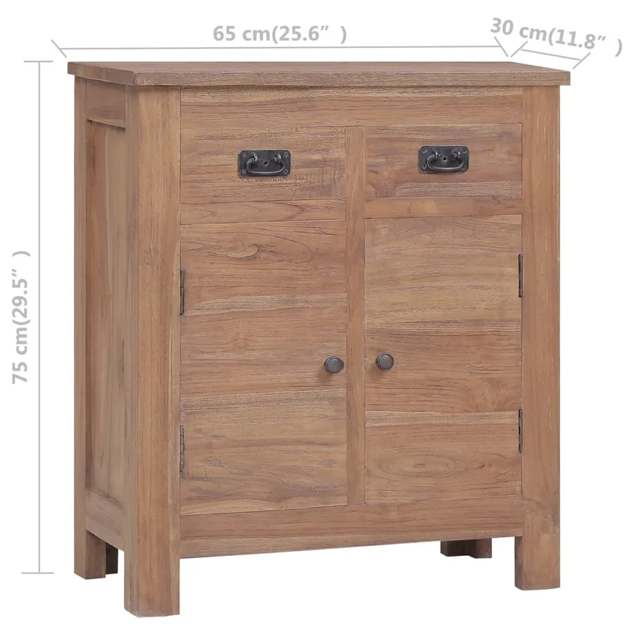 Buffet 65x30x75 cm Bois de teck massif - 8