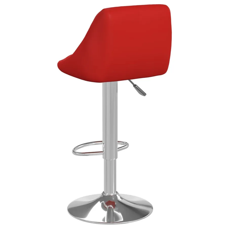 Tabourets de bar lot de 2 rouge bordeaux similicuir - 5