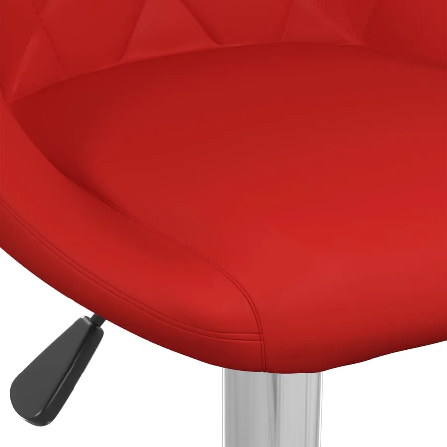 Tabourets de bar lot de 2 rouge bordeaux similicuir - 7