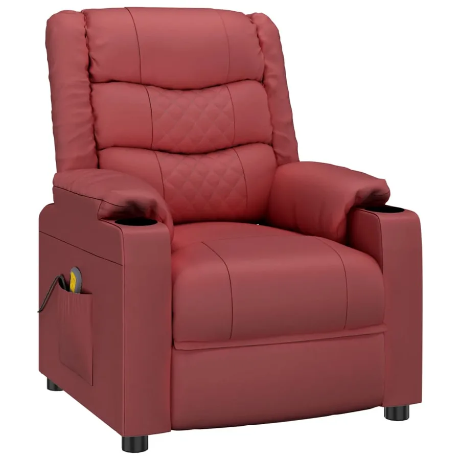 Fauteuil inclinable Rouge bordeaux Similicuir - 2