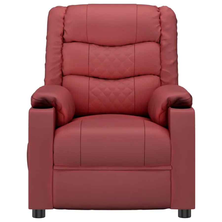 Fauteuil inclinable Rouge bordeaux Similicuir - 3