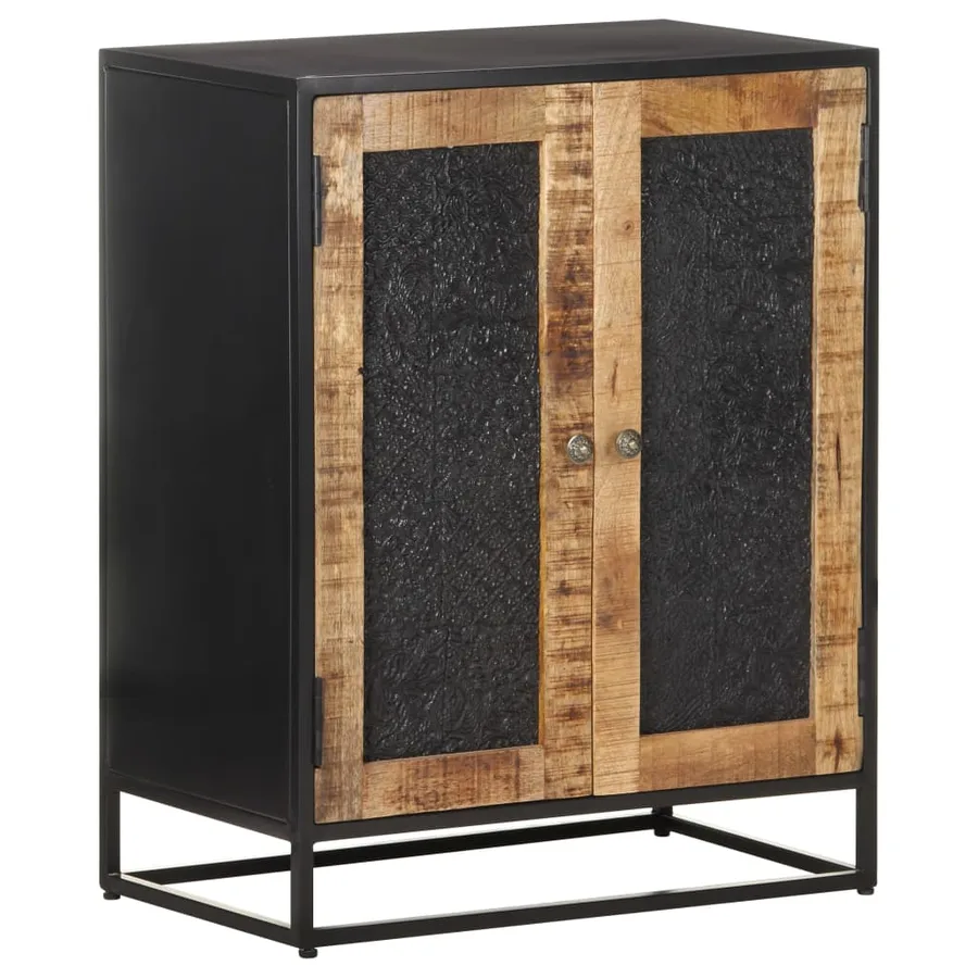 Buffet 60x35x75 cm Bois de manguier brut - 10